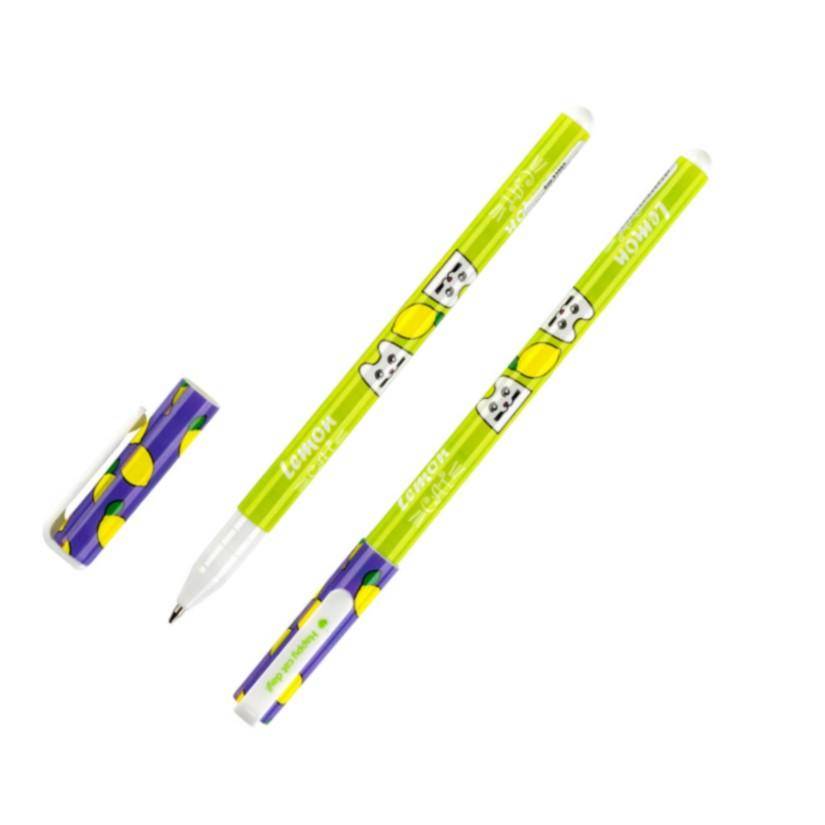 Ручка шариковая масляная Centrum 83993 Lemon Cat, 0,7 мм, синяя