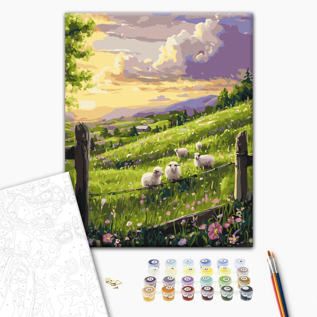 Картина по номерам 40x50см Brushme BS4293 Весенний луг в коробке