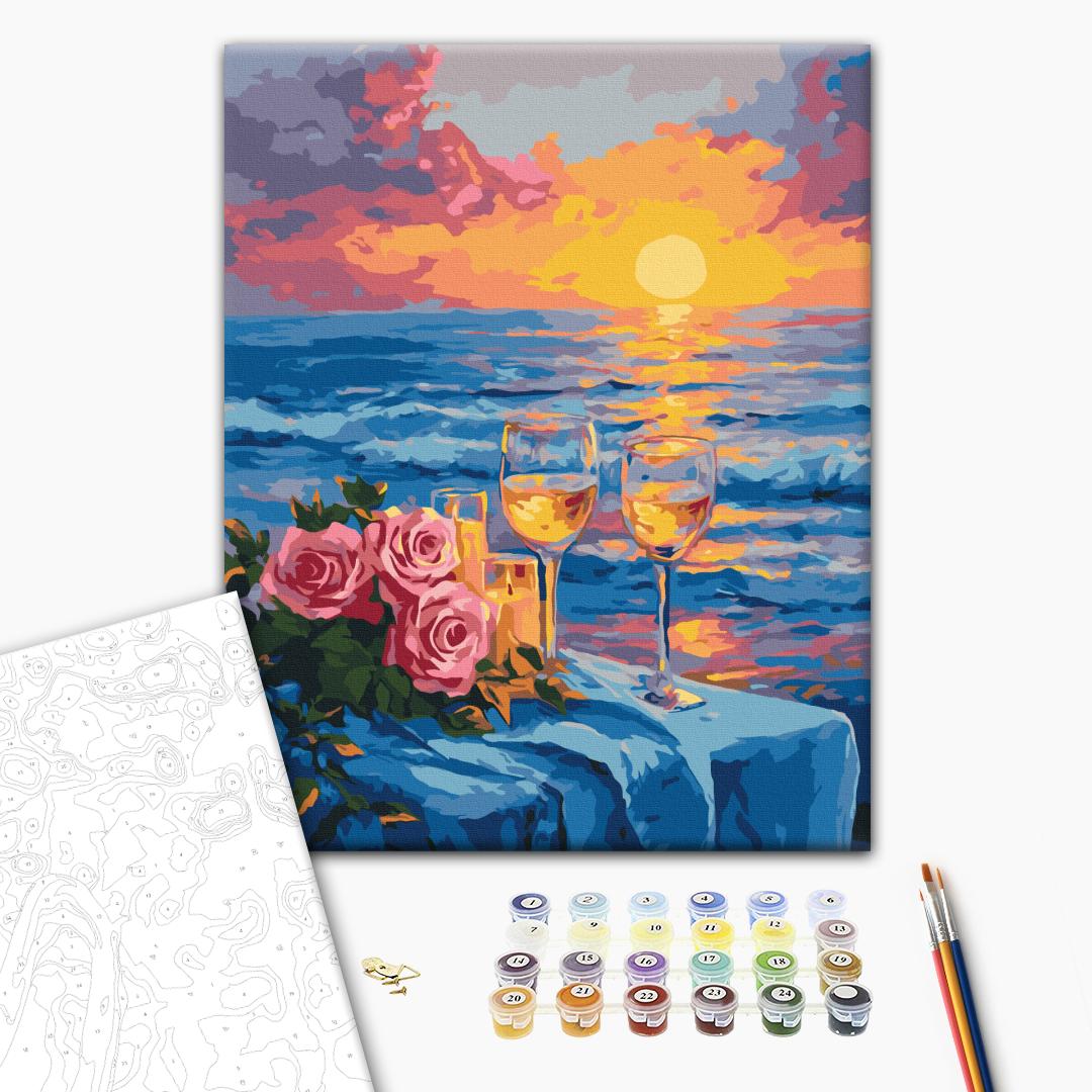 Картина по номерам 40x50см Brushme BS54257 Ужин на закате в коробке