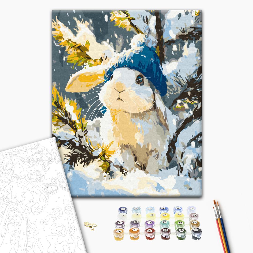 Картина по номерам 40x50см Brushme BS54494 Белая снежинка с хвостом в коробке