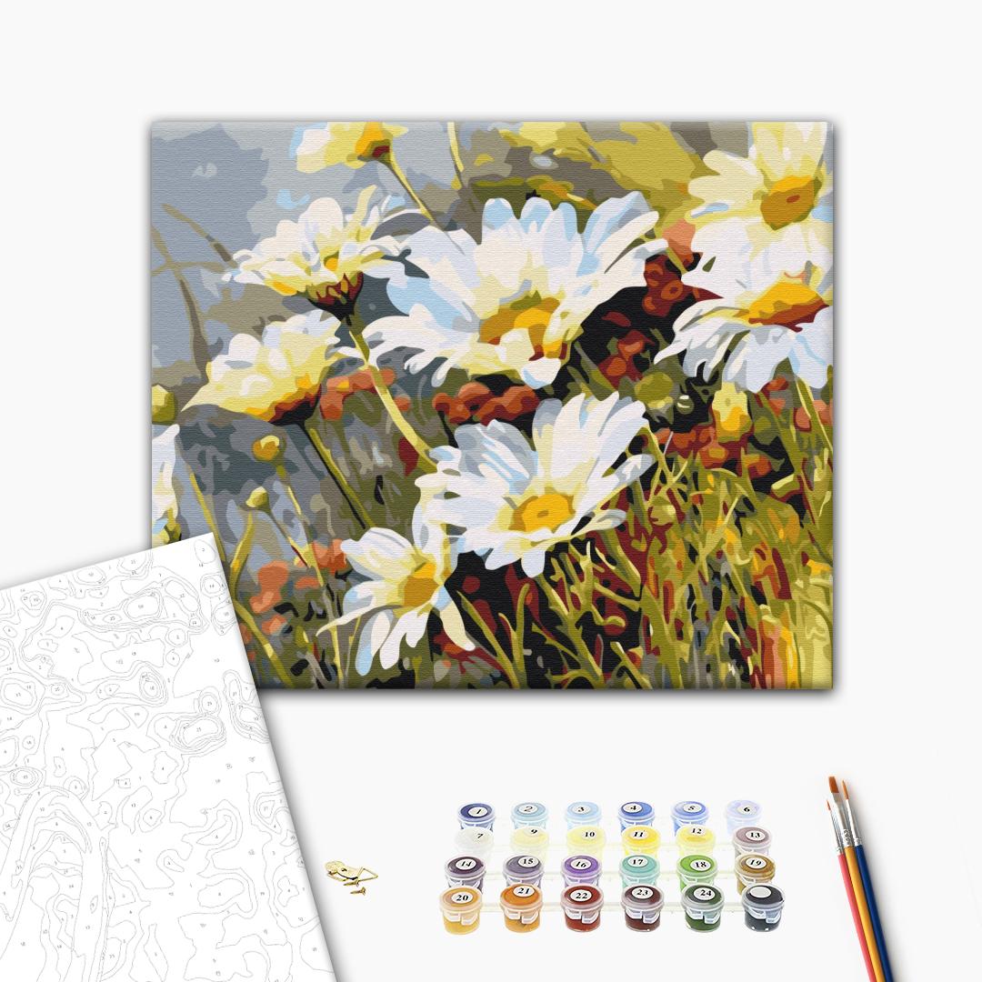Картина по номерам 40x50см Brushme BS52280 Клубника в ромашках в коробке