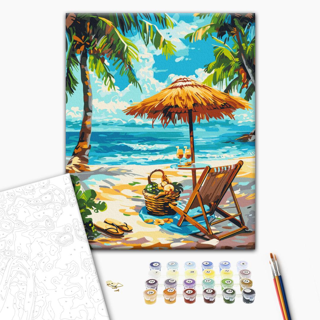Картина по номерам 40x50см Brushme BS54094 Отдых на пляже без коробки