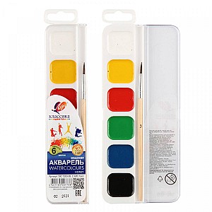 Acuarela LUCI 6 culori Klassika, cu pensula
