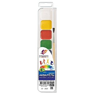 Acuarela LUCI 8 culori Klassika, cu pensula