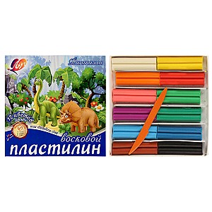 Plastilina cerata Fantezie 230 gr., 12 culori