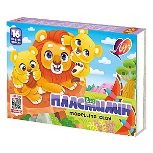 Plastilina ZOO, 240 gr., 16 culori