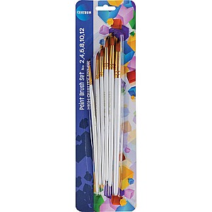 Set pensule Centrum 84684, 6 bucati, nailon: 2;4;6;8;10;12