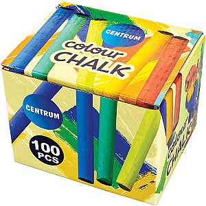 Creta pentru tabla Centrum 80373, colorata, rotunda, 100 bucati