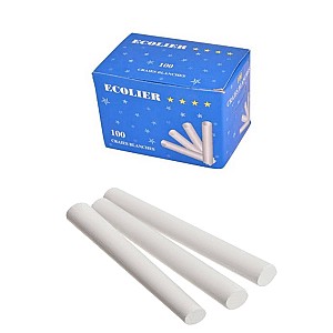 Creta pentru tabla 8011-3, alba, rotunda, 100 bucati