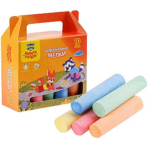 Creta colorata pentru asfalt 5 culori 10 bucati 31723 Multi-Pulti, rotunde