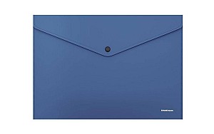 Mapa-plic cu buton ErichKrause 59136 Fizzy Classic A4, albastru