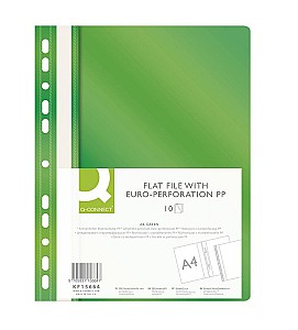 Dosar cu sina Q-CONNECT KF15664 A4, cu perforatie, verde