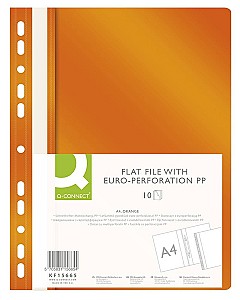 Dosar cu sina Q-CONNECT KF15665 A4, cu perforatie, portocaliu