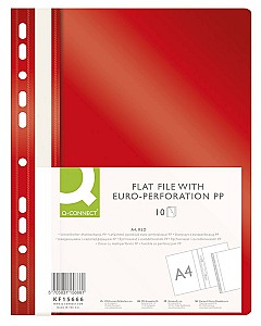 Dosar cu sina Q-CONNECT KF15666 A4, cu perforatie, rosu