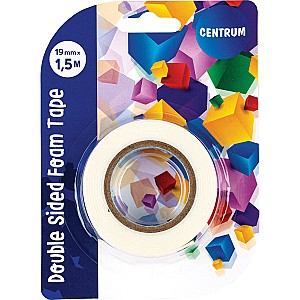Banda adeziva dubla Centrum 80155, 19mm x 1.5m, buretat