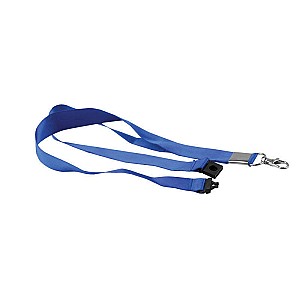 Siret pentru ecuson Forofis 91640 cu carabin, 45 cm, albastru