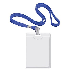 Ecuson vertical Forofis 91637, plastic, 90x58mm, cu siret albastru 42 cm