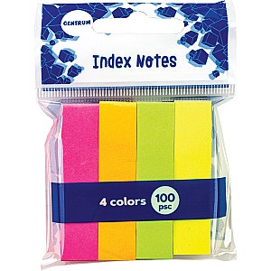 Index-uri cu lipici 82215, 50x12mm, hartie, 4 culori, neon x100foi