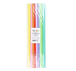 Set hartie creponata GIMBOO 50x200cm 14113352-98, 10 culori pastel