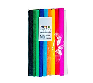 Set hartie creponata GIMBOO 25x200cm 14113341-99, 10 culori