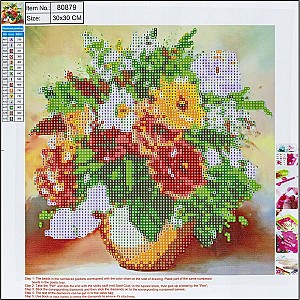 Mozaic cu diamante Centrum 80879 Buchet 5D 30x30cm