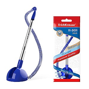Pix cu bila pe suport ErichKrause 46434 Desk Pen, 1,0 mm, albastru