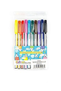 Set pixuri gel AIHAO 563, 0,7 mm, 10 culori