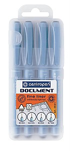 Set linere 2631, 0,1, 0,3, 0,5, 0,7 mm, negru, 4 bucati