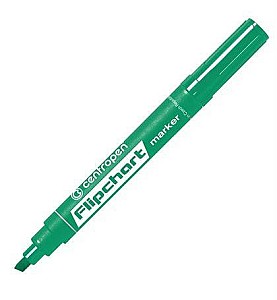 Marker hirtie flipchart Centropen 8560, 1-4, 6mm, verde, virf tesit