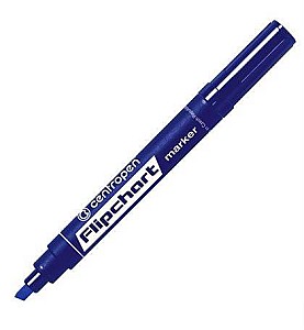 Marker hirtie flipchart Centropen 8560, 1-4, 6mm, albastru, virf tesit