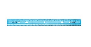 Rigla din plastic 0973ST, 30 cm, transparent