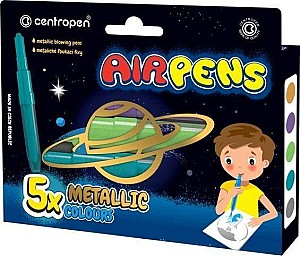 Set carioci de suflat Centropen 5 culori 1590/05 Metallic