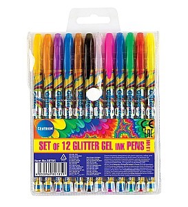 Set pixuri gel Centrum 80785 Glitter 1,0 mm, 12 culori