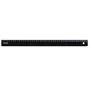 Rigla din plastic LN55, 40 cm, negru