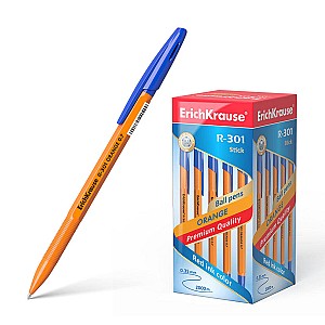 Pix cu bila ErichKrause 43194 R-301 Orange, 0,7 mm, albastru