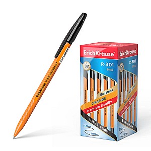 Pix cu bila ErichKrause 43195 R-301 Orange, 0,7 mm, negru