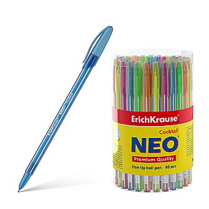Pix cu bila ErichKrause 33518 Neo Stick Cocktail, 0.7 mm, albastru