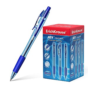 Pix cu bila cu mecanism ErichKrause 43346  JOY Matic&Grip Original, 0.7 mm, albastru