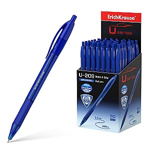Pix cu bila cu mecanism ErichKrause 47610 U-209 Matic&Grip Original, 1.0 mm, albastru