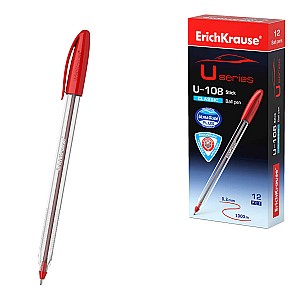 Ручка шариковая ErichKrause 53737 U-108 Stick Classic, 1,0 мм, красная