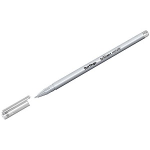 Ручка гелевая Berlingo CGp40010 Brilliant Metallic 0,8 мм, серебристая