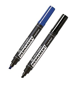 Набор перманентных маркеров Centropen 8576, 1-4, 6мм, 2 штук, скошенный наконечник