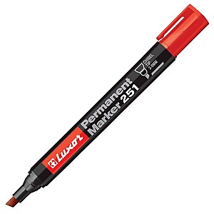 Marker permanent Luxor 251 3443, 2-5mm, rosu, virf tesit