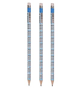 Set creioane simple Centrum 82099 HB, rotund, cu radiera, 3 bucati
