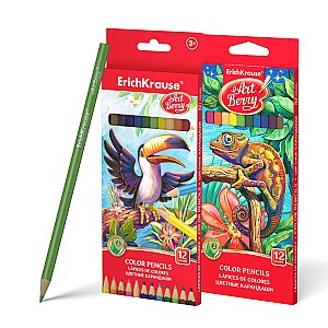 Карандаши цветные ErichKrause ArtBerry 32479, трехгранные,12 цветов
