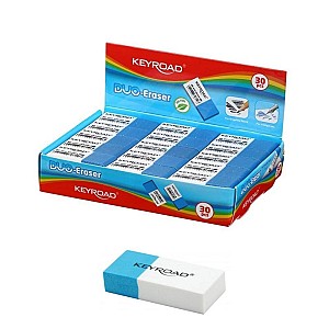 Radiera KEYROAD KR971645, albastru/alb