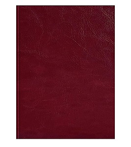 Caiet A4 144 foi, patratele, coperta tare, imitatie piele, bordo