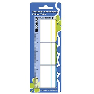 Set index-uri si rigla Donau 37x50mm 7566001PL-99, 3culorix10foi