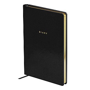 Agenda nedatata A5, 136 foi 60855 coperta tare, margini aur, negru