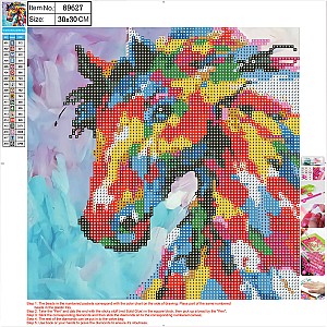 Мозаика алмазная Centrum 89627 Лошадь 5D 30x30cm